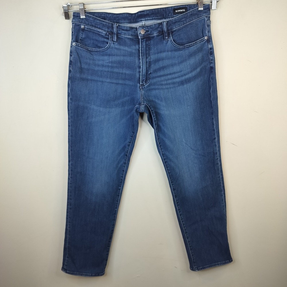 Bonobos Straight Jeans Men 38x32 Stretch Dark Wash Casual Classic